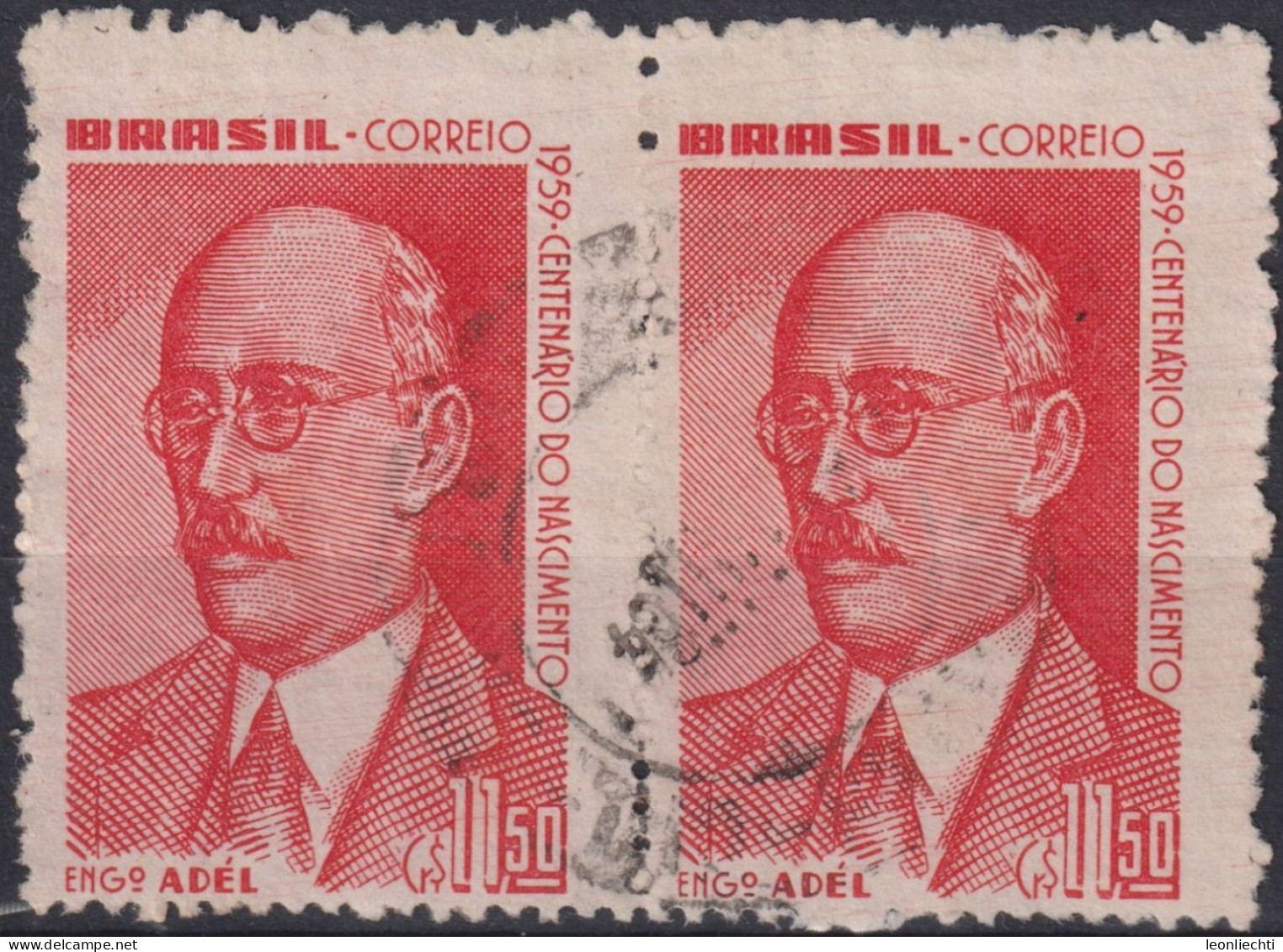 1960 Brasilien ° Mi:BR 976, Sn:BR 906, Yt:BR 690, Adel Pinto (1859-1921), Engineer - Used Stamps