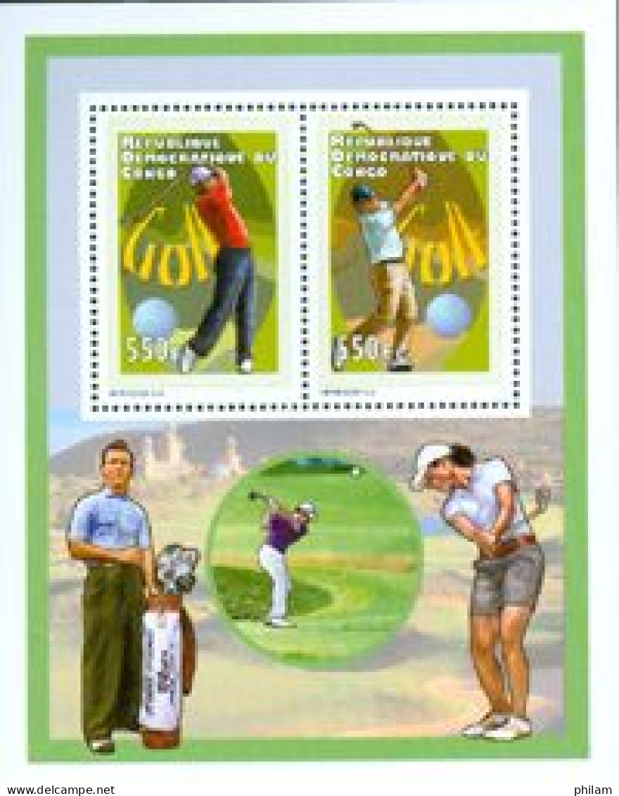 CONGO KINSHASA 2012 -  Sport : Le Golf - Bloc Collectif - Mint/hinged