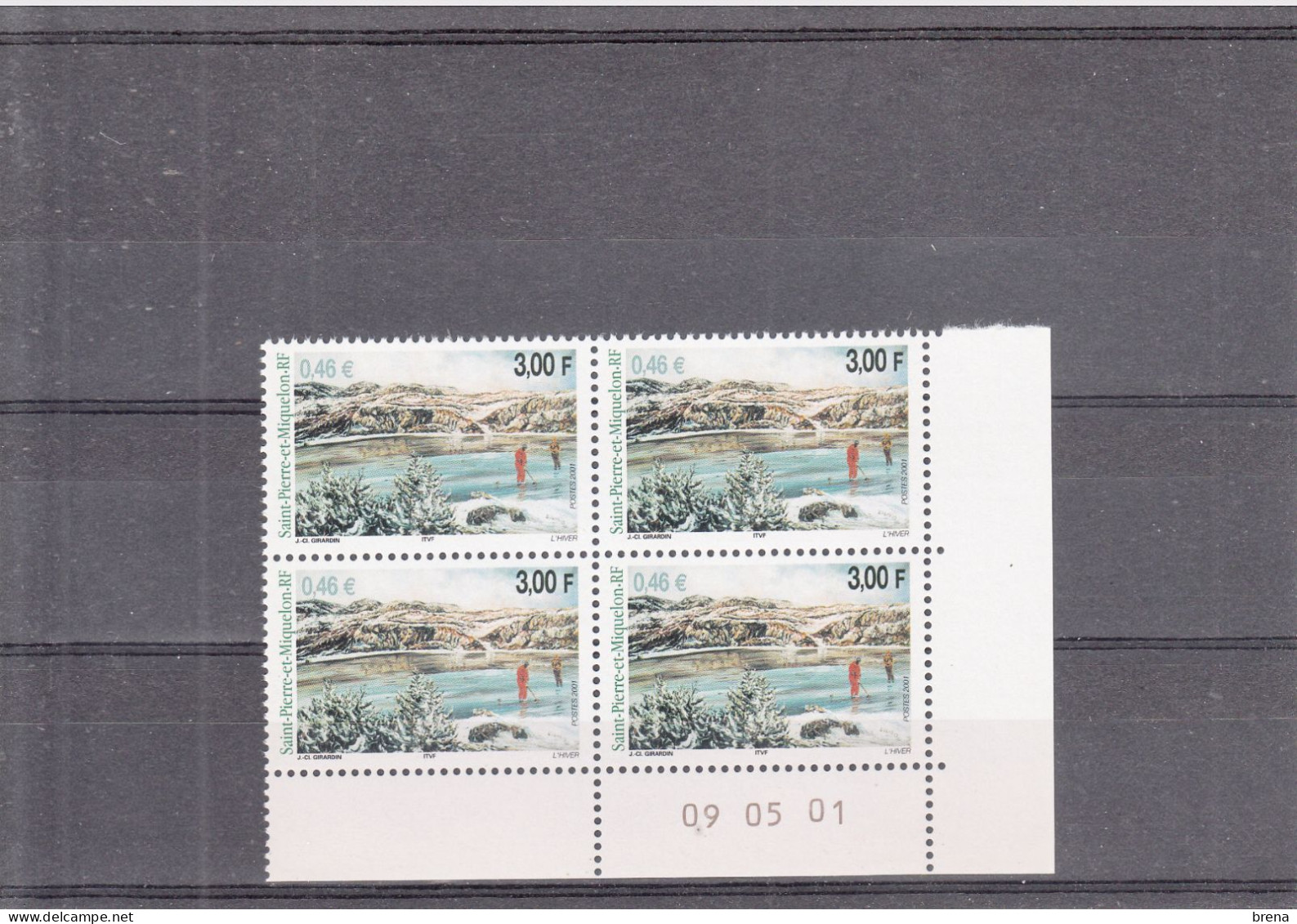 ST PIERRE ET MIQUELON   SAISONS AUTOMNE ET HIVER  N°744/745   EN  BLOCS DE 4 COINS DATES  NEUF XX - Unused Stamps