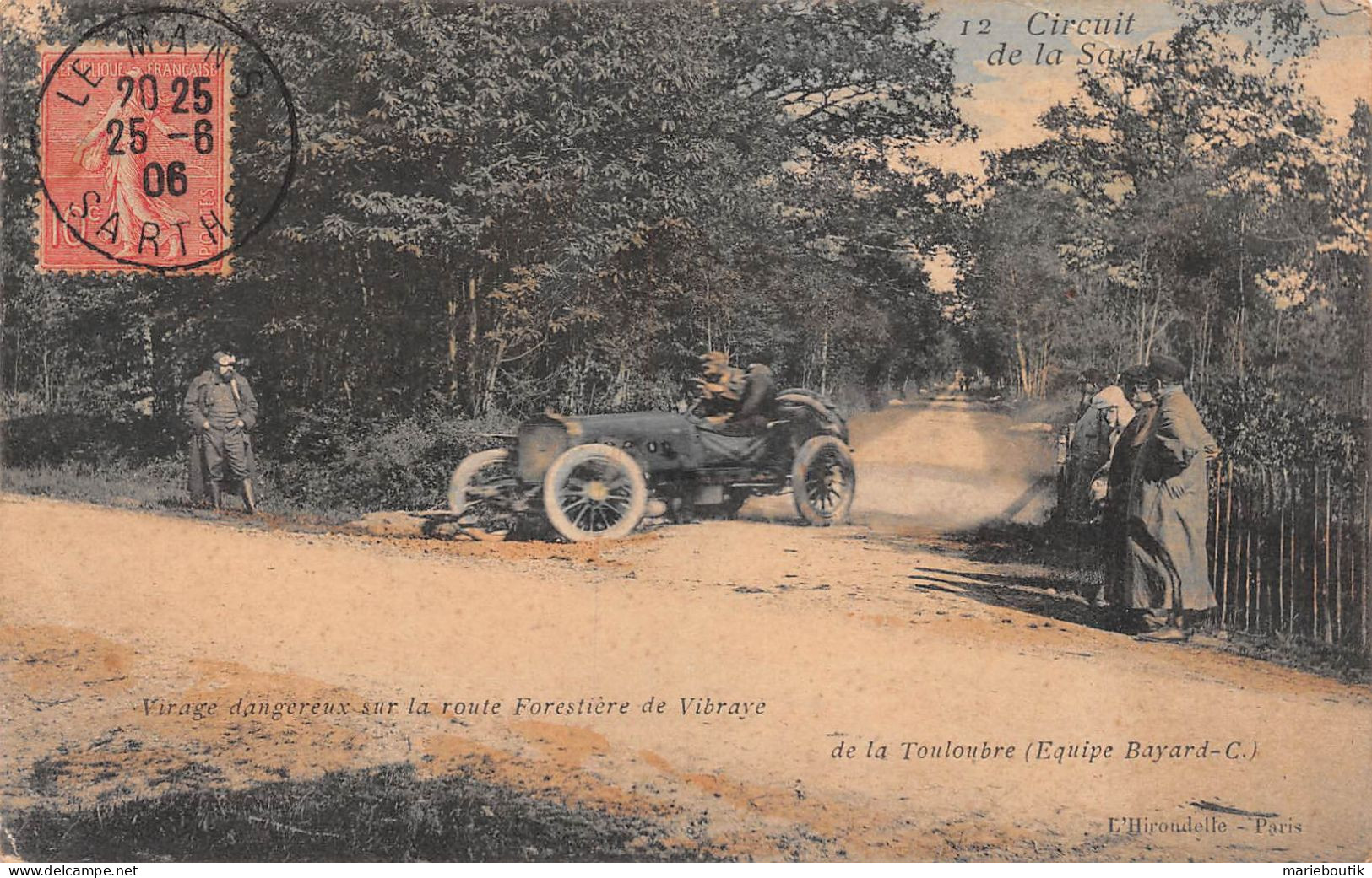 Vibraye – Circuit De La Sarthe – Virage Dangereux Sur La Route Forestière  - Vibraye