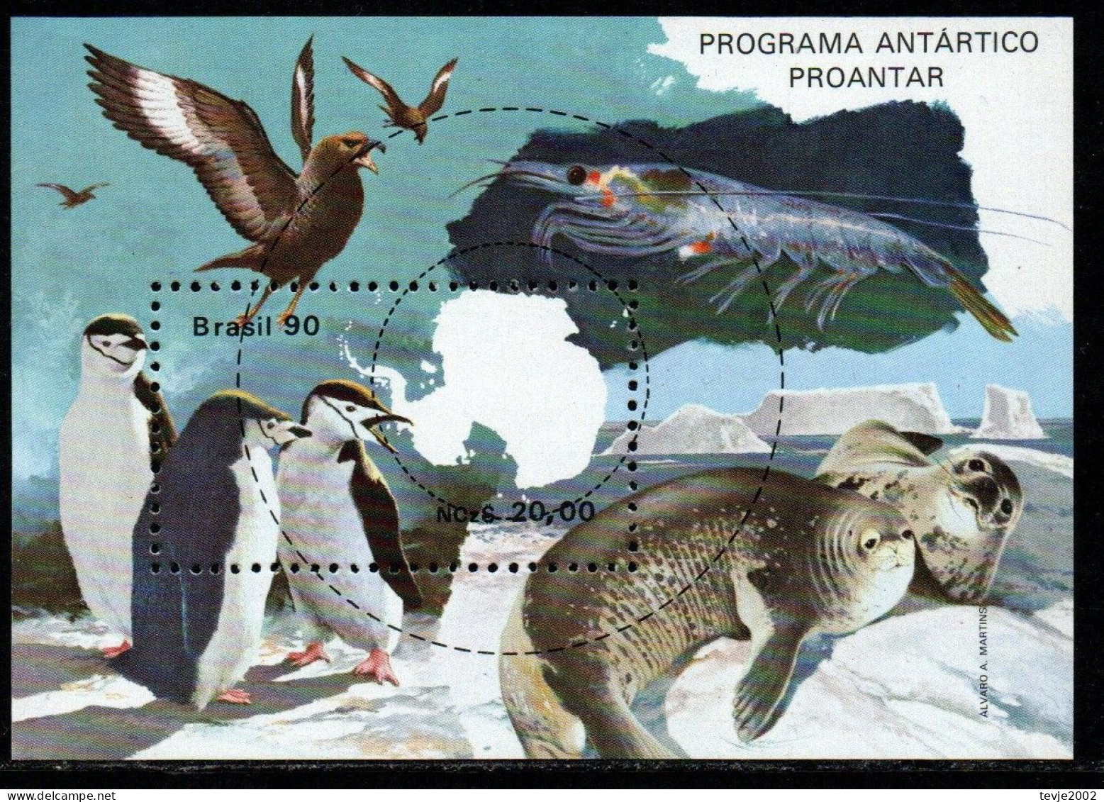 Brasilien 1990 - Mi.Nr. Block 82 - Postfrisch MNH - Tiere Animals - Blocks & Sheetlets