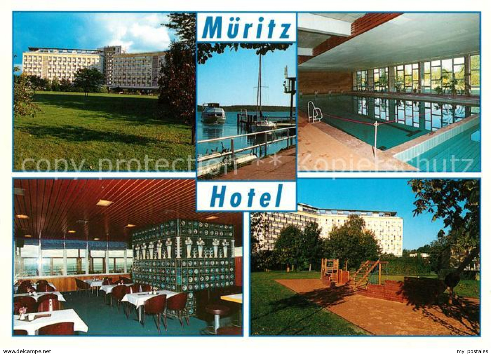 73178916 Waren Mueritz Mueritz-Hotel Schwimmbad Panorama-Cafe Abenteuerspielplat - Waren (Müritz)