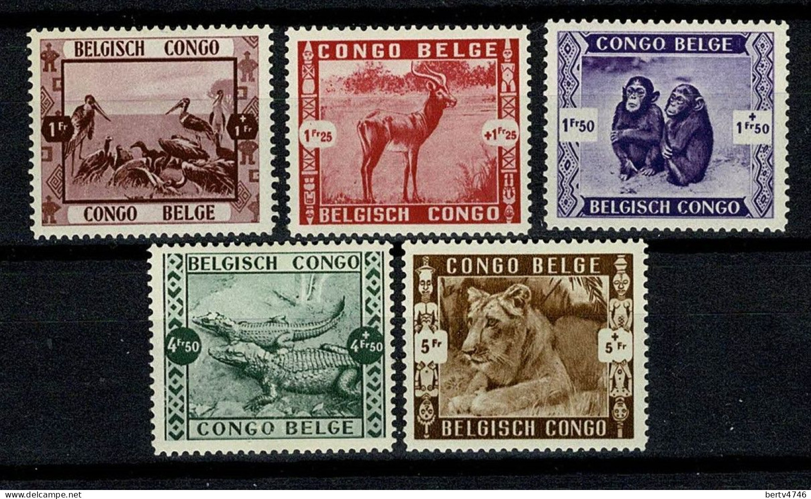 Belg. Congo Belge 1939 - 209/213**, MNH Dierentuin Leopoldstad / Jardin Zoologique De Léopoldville. - Nuevos