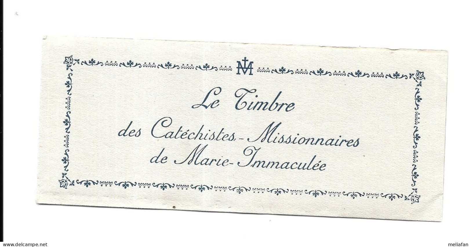 KB1218 - CARNET LE TIMBRE DES CATHCHISTES MISSIONAIRES DE MARIE IMMACULEE - Bmoques & Cuadernillos