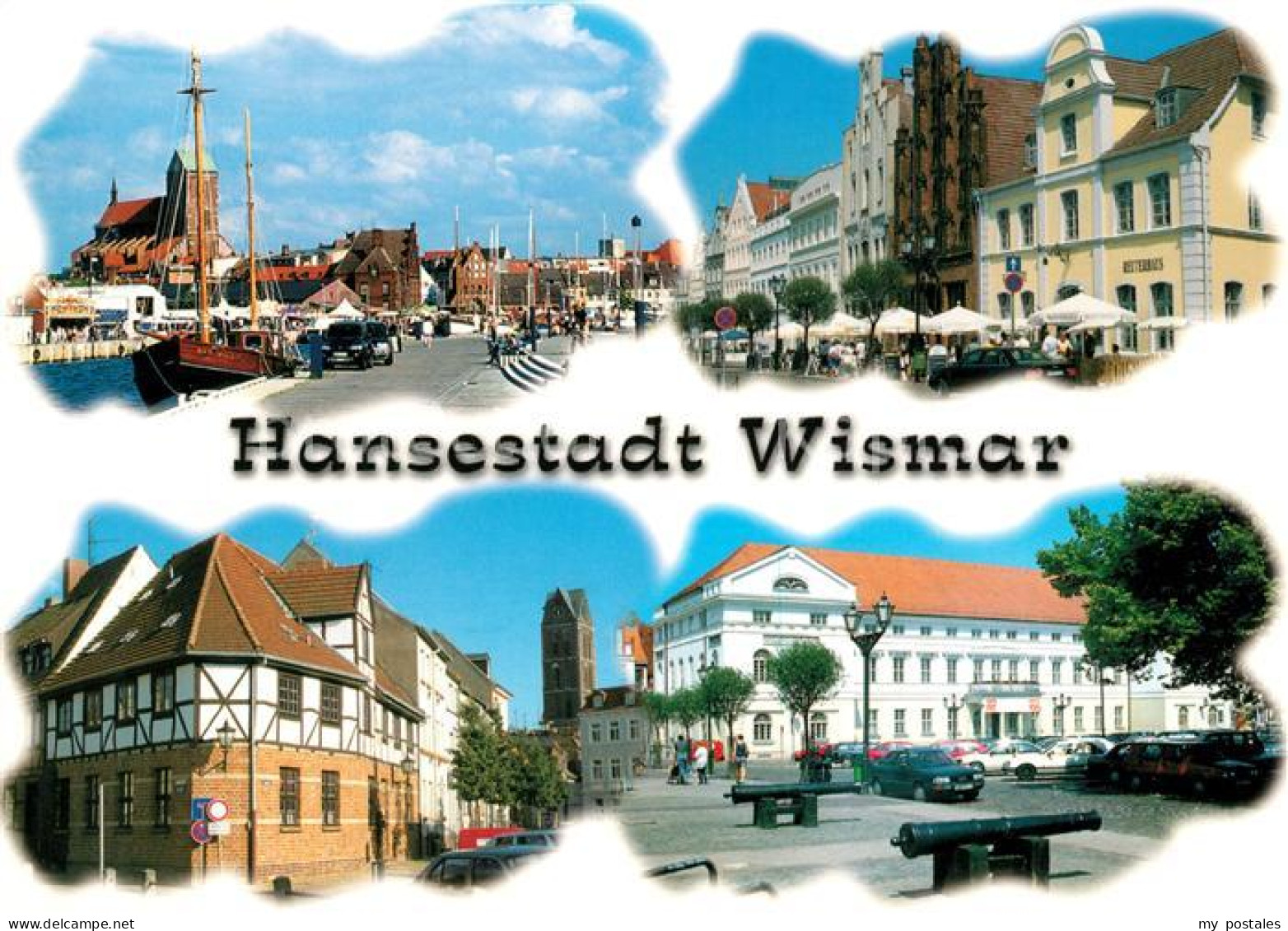 73178836 Wismar Mecklenburg Stadthafen St. Nikolai Markt Frische Grube Rathaus W - Wismar