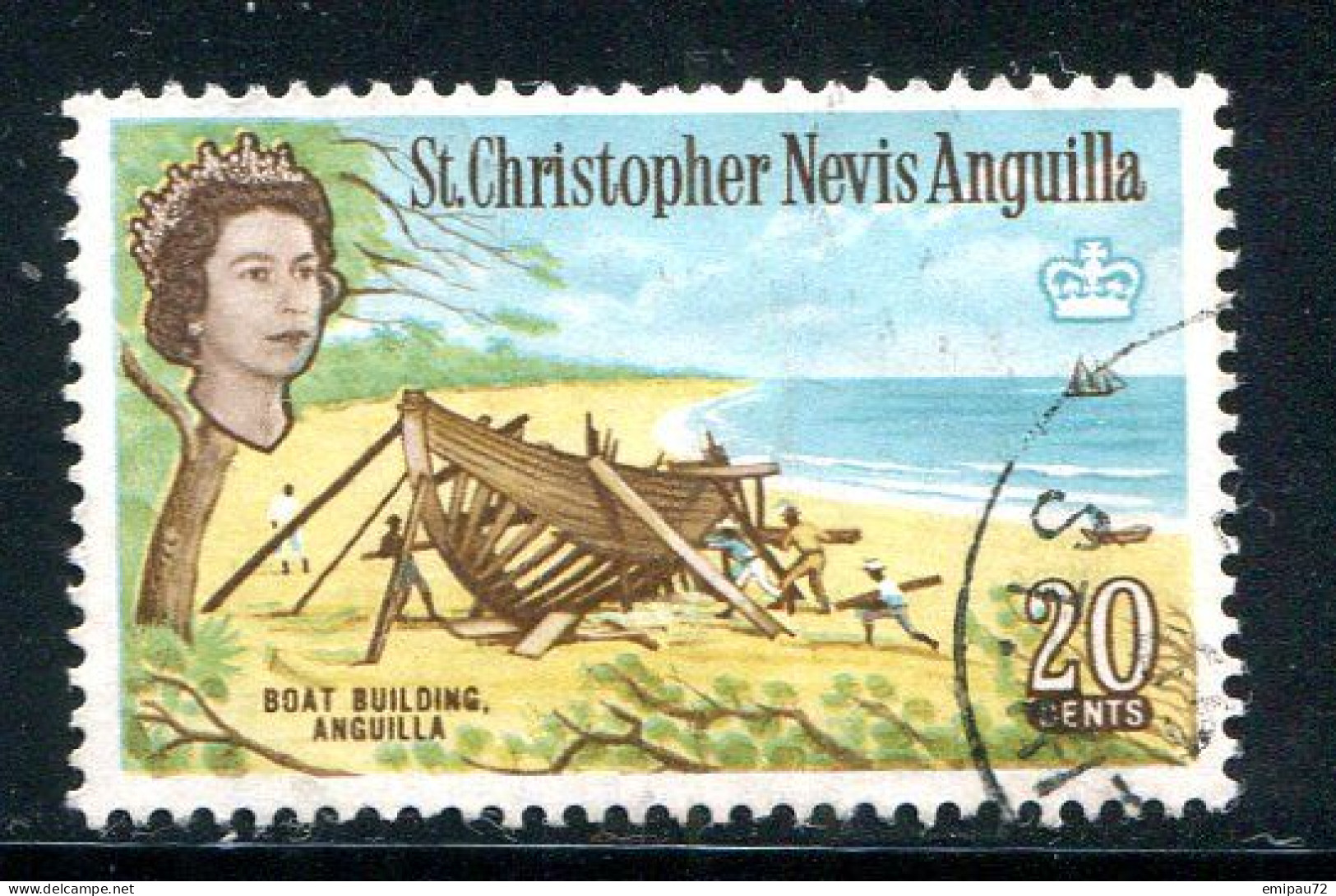 SAINT CHRISTOPHE-NEVIS-ANGUILLA- Y&T N°168- Oblitéré - St.Christopher, Nevis En Anguilla (...-1980)