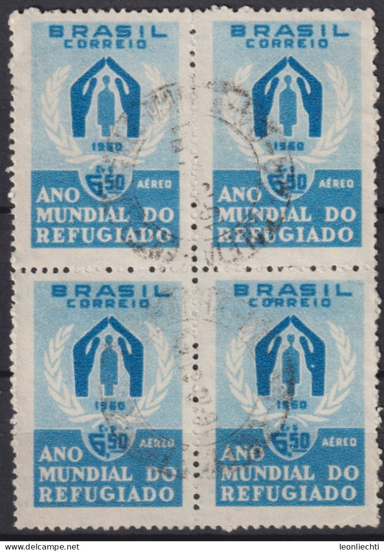 1960 Brasilien AEREO ° Mi:BR 977, Sn:BR C94, Yt:BR PA82, World Refugee Year - Oblitérés