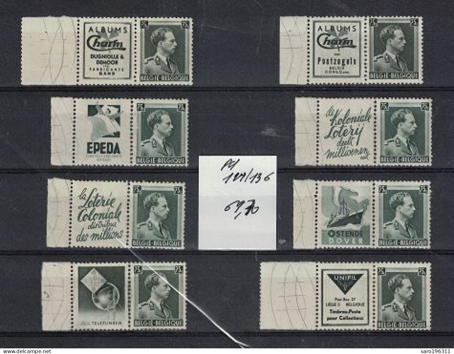 PU 129 / 136  ** / MNH COB 750   à  96,90 - Neufs