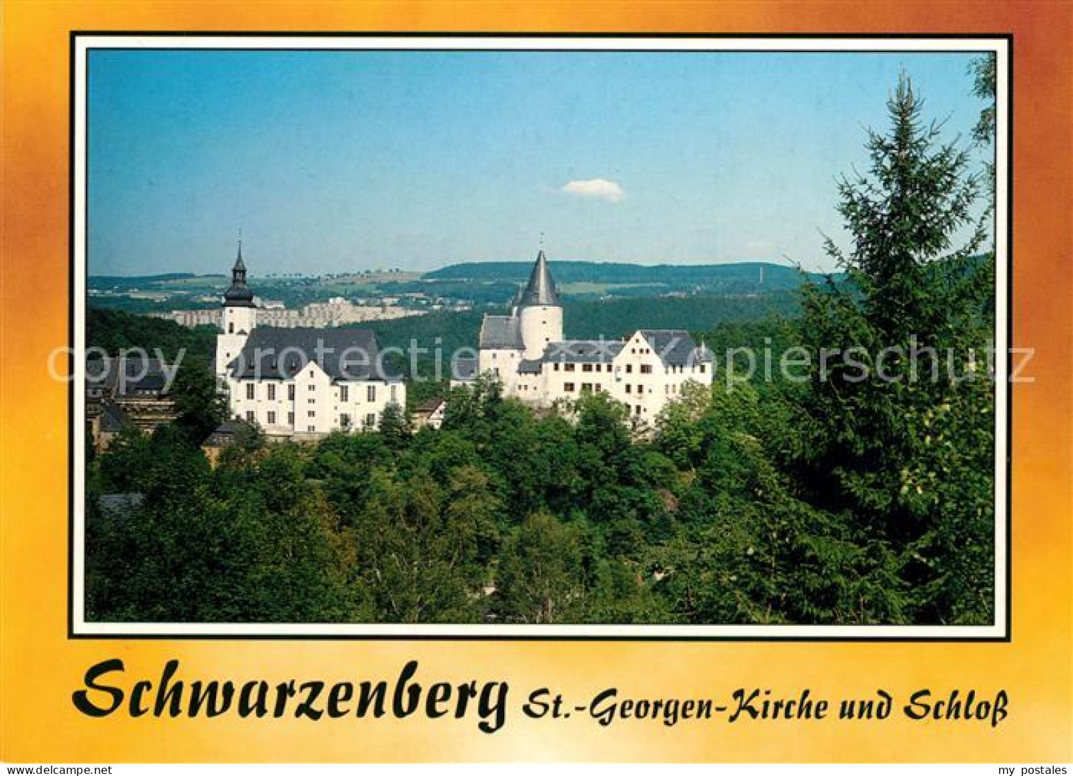 73178373 Schwarzenberg Erzgebirge St.-Georgen-Kirche Schloss  Schwarzenberg Erzg - Schwarzenberg (Erzgeb.)