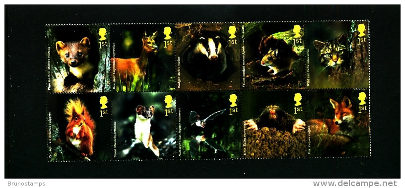 GREAT BRITAIN - 2004  WOODLAND ANIMALS  BLOCK   MINT NH - Blocks & Miniature Sheets