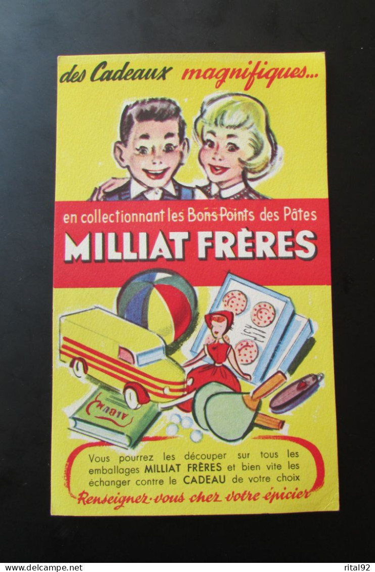 Buvard "PATES MILLIAT FRERES" - Lebensmittel