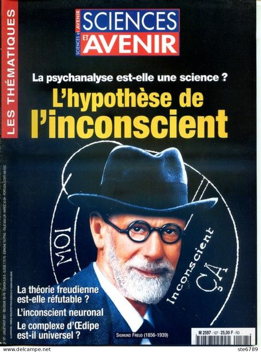 Sciences Et Avenir N° 127 Thématiques 2001 Hypothese De L'inconscient Psychanalyse Est Elle Une Science ? Théorie - Wetenschap