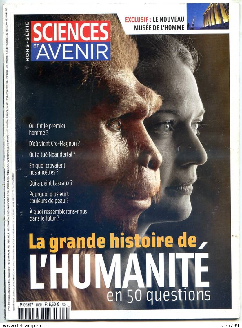 Sciences Et Avenir N° 183 Hors Série  2015 Grande Histoire De Humanité  - Wissenschaft