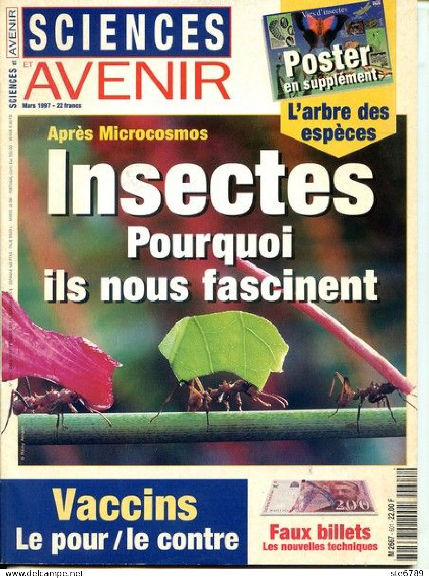 Sciences Et Avenir N° 601 Mars 1997 Insectes Pourquoi Ils Nous Fascinent - Science