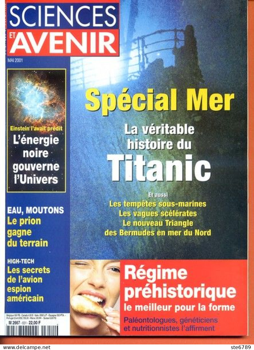 Sciences Et Avenir N° 651  Mai 2001 Spécial Mer Histoire Du Titanic , Eau Moutons , énergie Noire - Wissenschaft