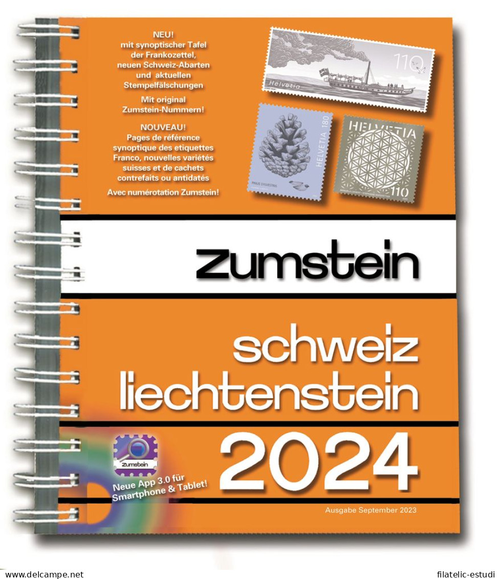 Catálogo De Sellos ZUMSTEIN Suiza/Liechtenstein 2024, Con Encuadernación En Es - Sonstige & Ohne Zuordnung