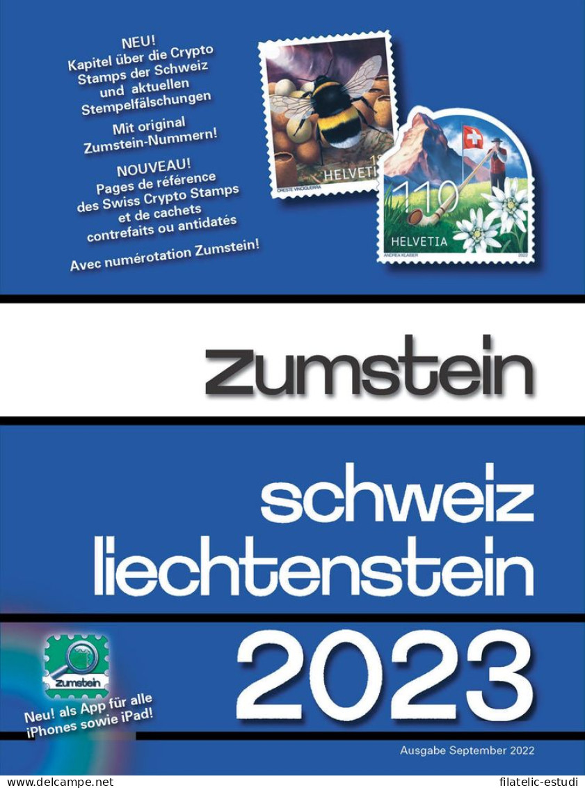 Catálogo 5206-2022 Zumstein Suiza/Liechtenstein 2023, Con Encuadernación En Es - Other & Unclassified