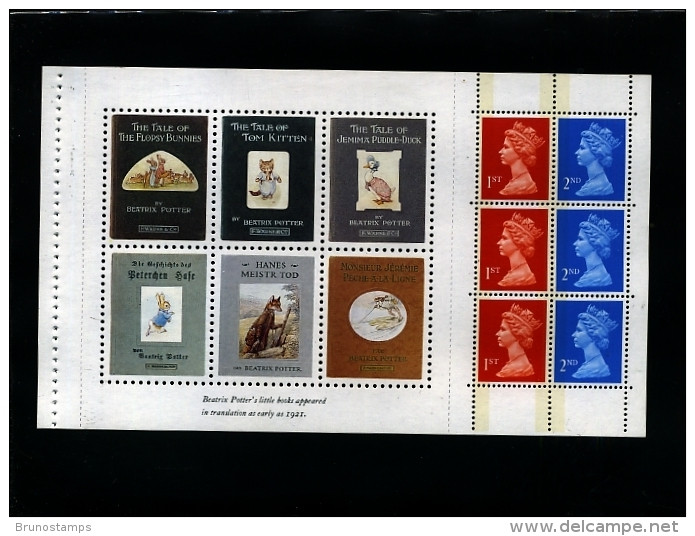 GREAT BRITAIN - 1993 PANE FROM B. POTTER PRESTIGE BOOKLET (3x2nd+3x1st) MINT NH - Booklets