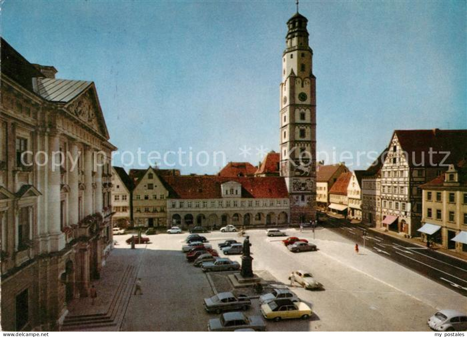 73177836 Lauingen Donau Marktplatz Denkmal Schimmelturm Geburtsort Von Albertus  - Lauingen