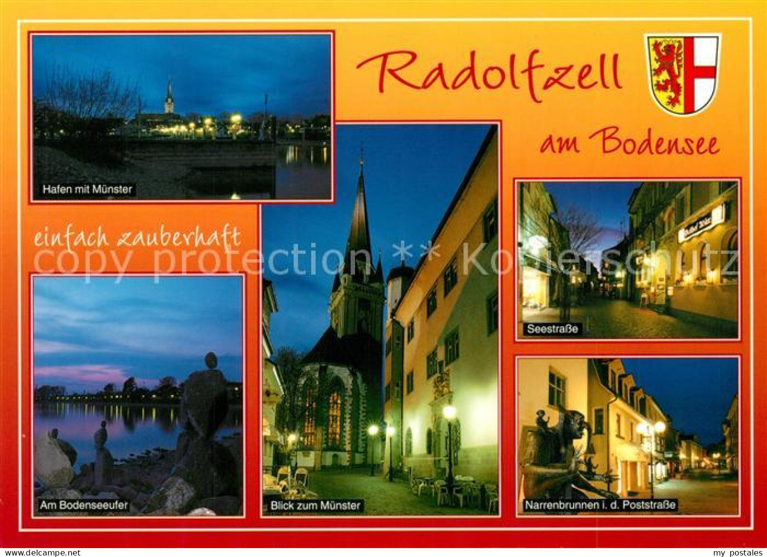 73177670 Radolfzell Bodensee Hafen Mit Muenster Bodenseeufer Seestrasse Narrenbr - Radolfzell