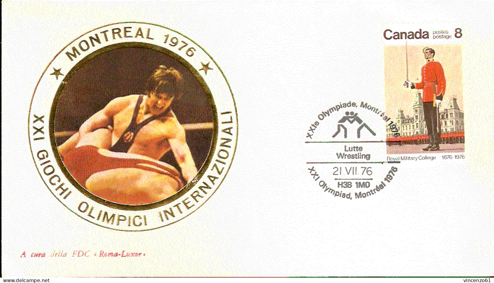 MONTREAL OLIMPIC GAME  1976 LOTTA ANNULLO SPECIALE - Lucha