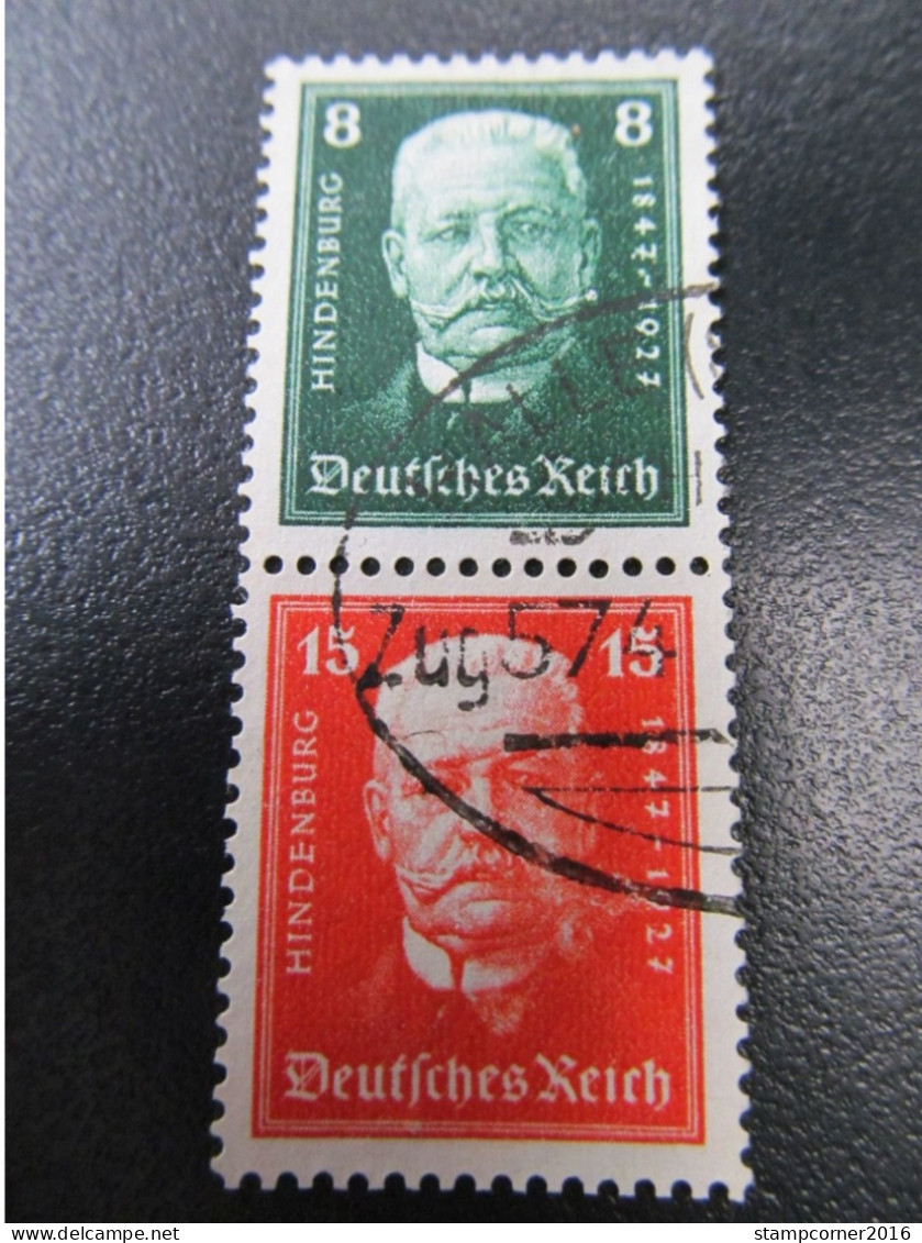 DR-ZD Nr. S36, 1927, Hindenburgspende, Gestempelt, Mi 40€ *DEL332* - Cuadernillos & Se-tenant