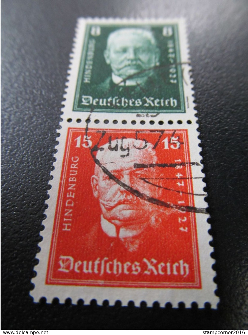 DR-ZD Nr. S36, 1927, Hindenburgspende, Gestempelt, Mi 40€ *DEL332* - Postzegelboekjes & Se-tenant
