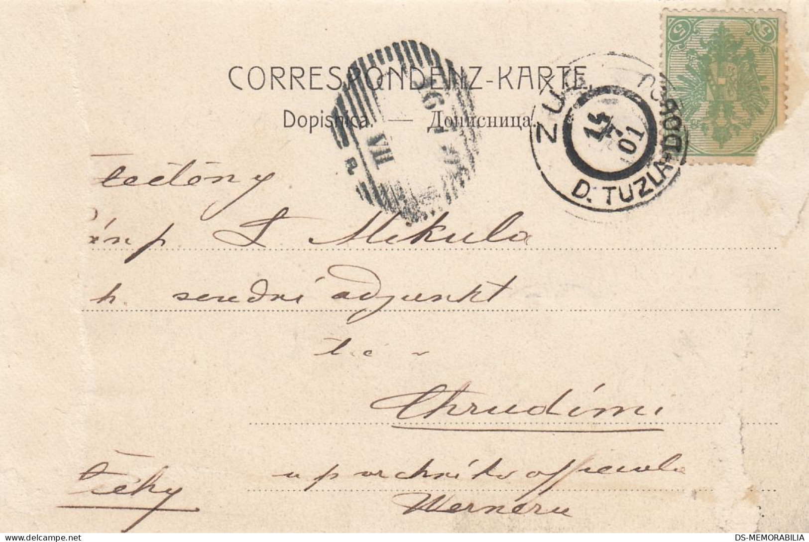 Tuzla 1901 Bahnpost Zug Donja Tuzla - Doboj - Bosnie-Herzegovine