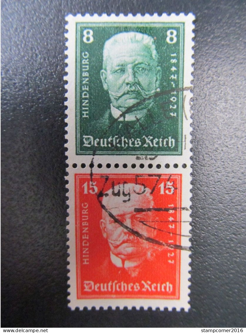 DR-ZD Nr. S36, 1927, Hindenburgspende, Gestempelt, Mi 40€ *DEL332* - Carnets & Se-tenant