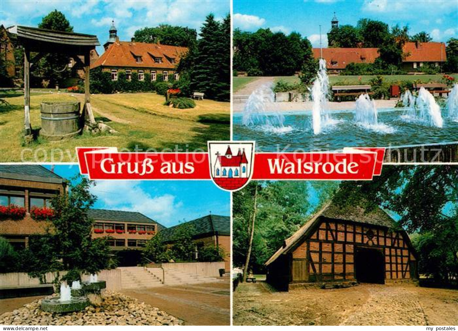 73177571 Walsrode Lueneburger Heide Kloster Brunnen Wasserspiele Scheune Fachwer - Walsrode