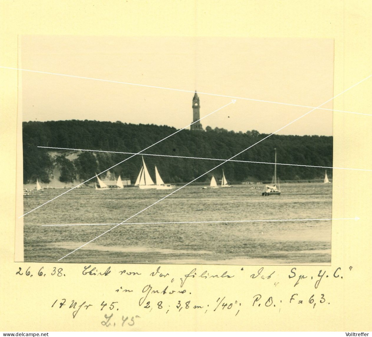 3x Orig. XL Foto 1938 Berlin Gatow Grundstück Spandau Yacht Club Scharfe Lanke Club Grundstück - Gatow