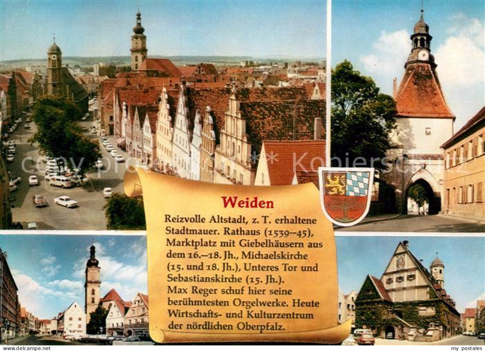 73177374 Weiden Oberpfalz Max Reger Stadt Marktplatz Altstadt Tor Chronik Wappen - Weiden I. D. Oberpfalz