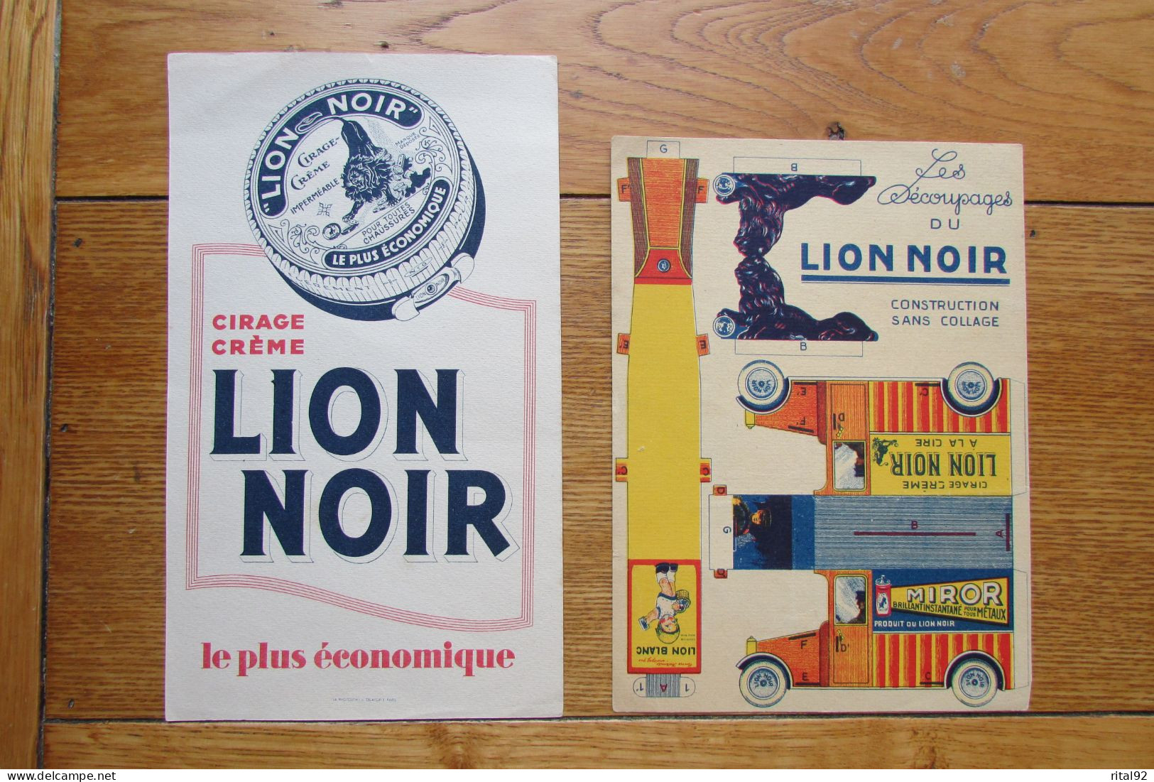 Buvard + Découpage "Cirage LION NOIR" - Shoes