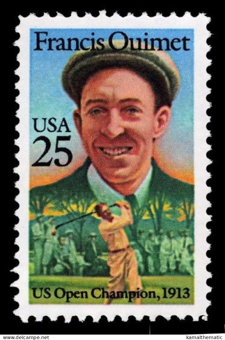 USA 1988 MNH, Francis Ouimet 1st Amateur Golf Er To Win US, Sports - Golf