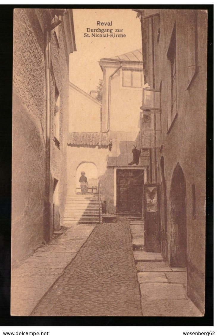 Reval/ Tallinn Durchgang Zur St. Nicolai- Kirche Ca 1910 - Estonia