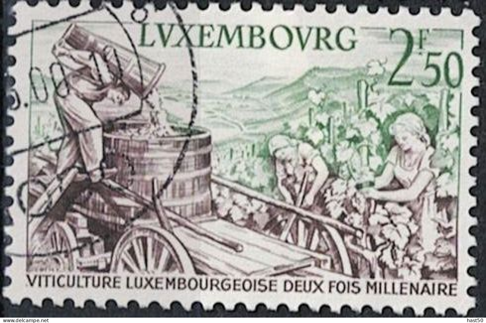 Luxemburg - Weinlese An Der Mosel (MiNr: 594) 1958 - Gest Used Obl LESEN - Usati