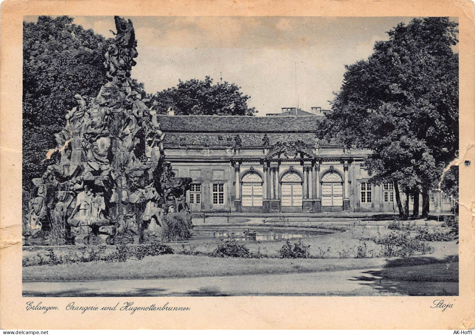 Erlangen - Orangerie Und Hugenottenbrunnen - Erlangen