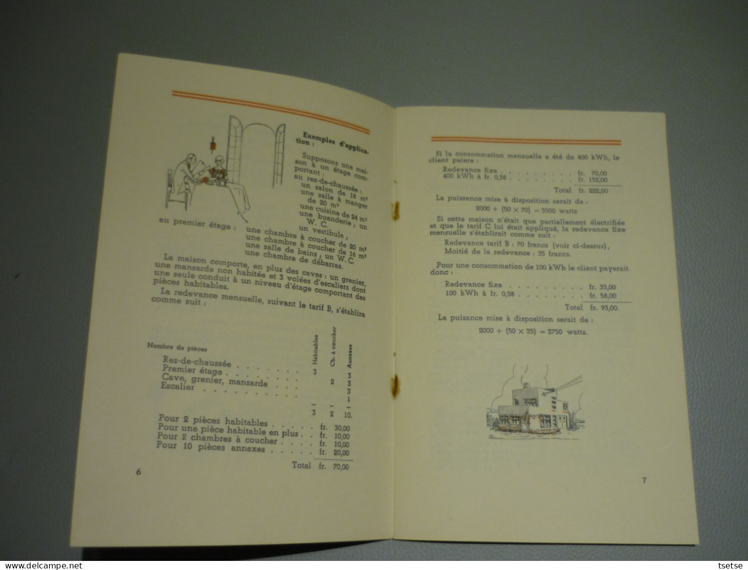 Livret Société D'Electricité Du Borinage / Tarif Spéciaux - Elektrizität & Gas