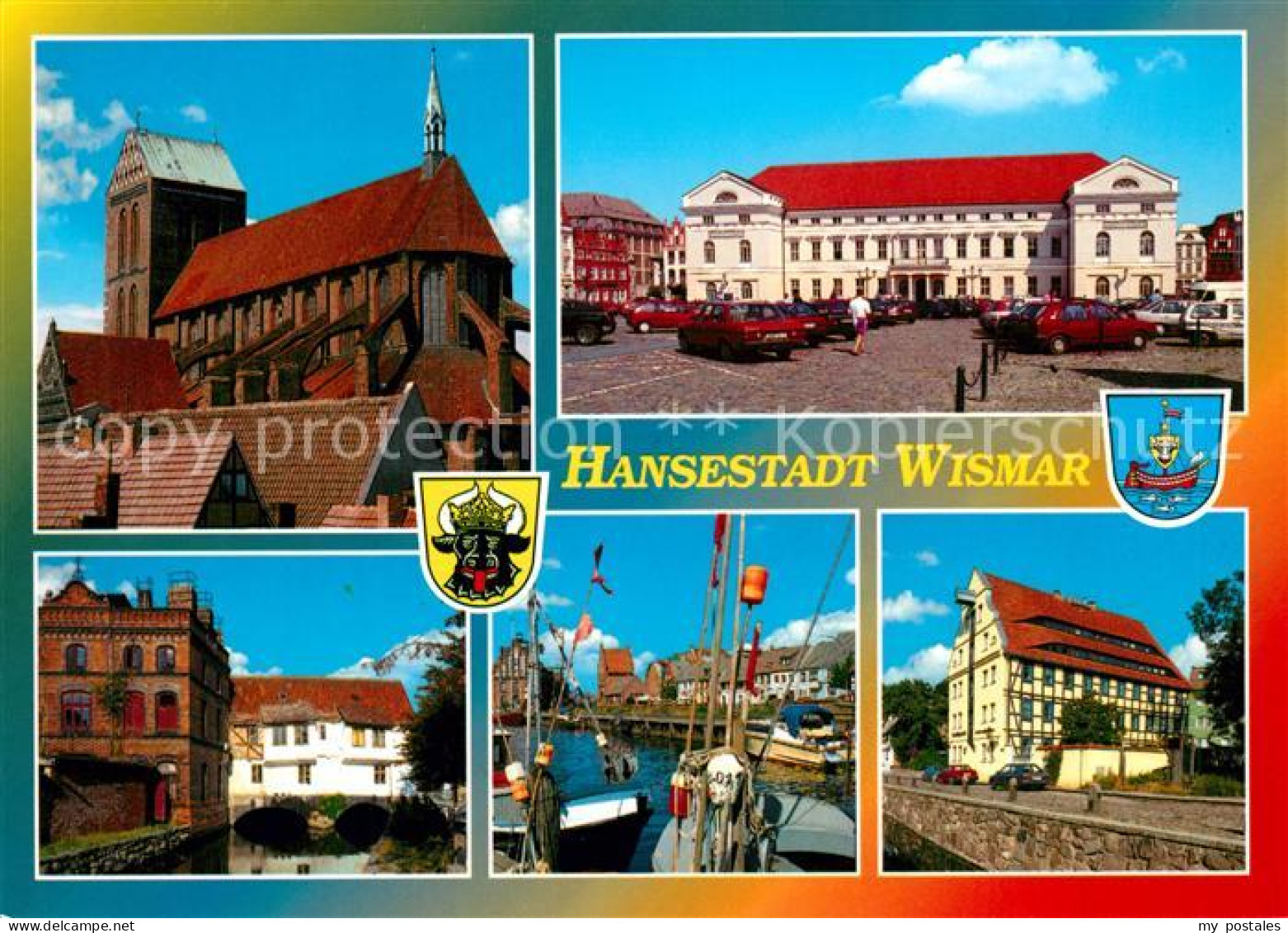 73176680 Wismar Mecklenburg Hafen Kirche Rathaus  Wismar Mecklenburg - Wismar