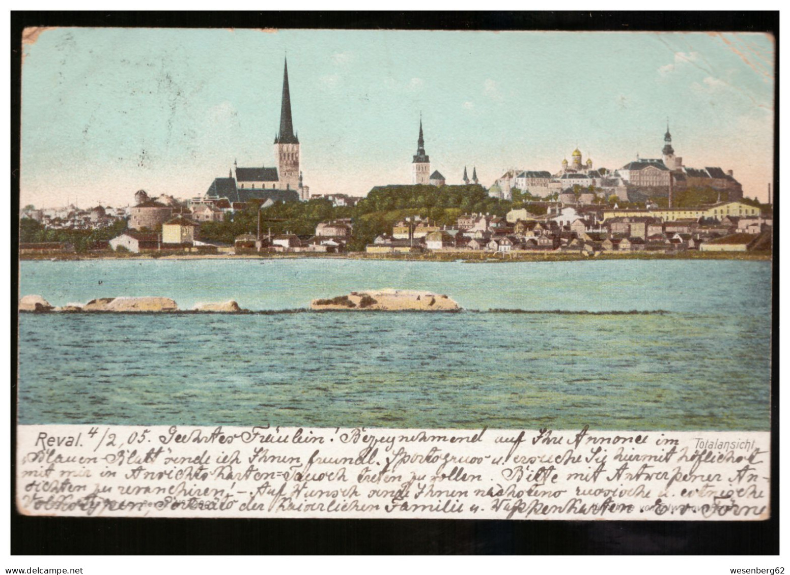 Reval/ Tallinn Totalansicht 1905 - Estland