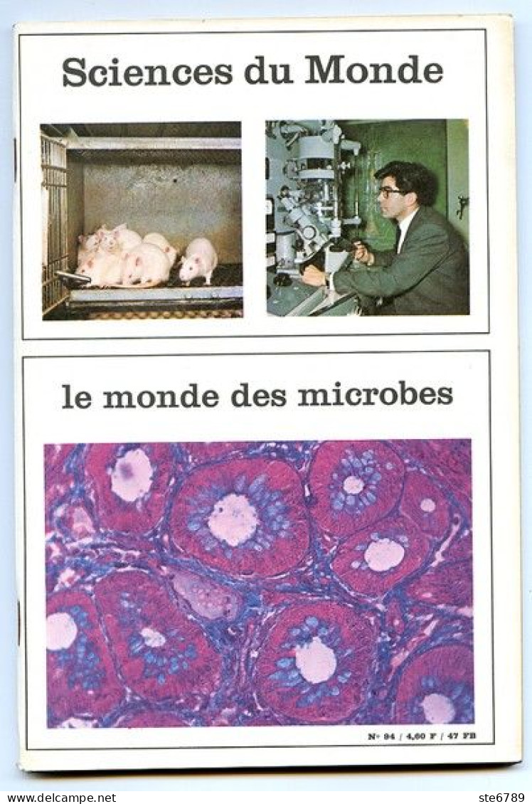 Revue SCIENCES DU MONDE  Le Monde Des Microbes   N° 94  1971 - Ciencia