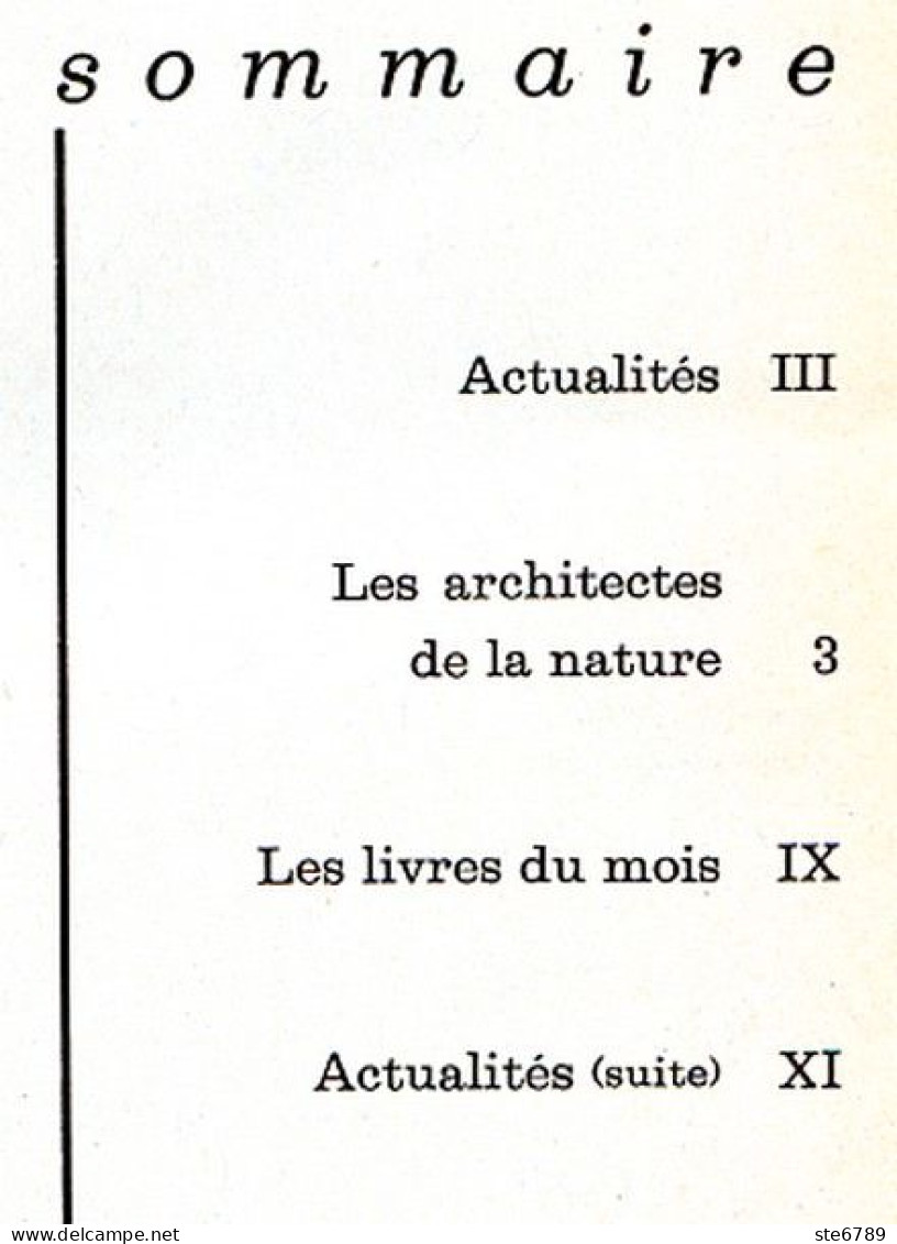 Revue SCIENCES DU MONDE  Les Architectes De La Nature Animaux   N° 64 1969 - Animales