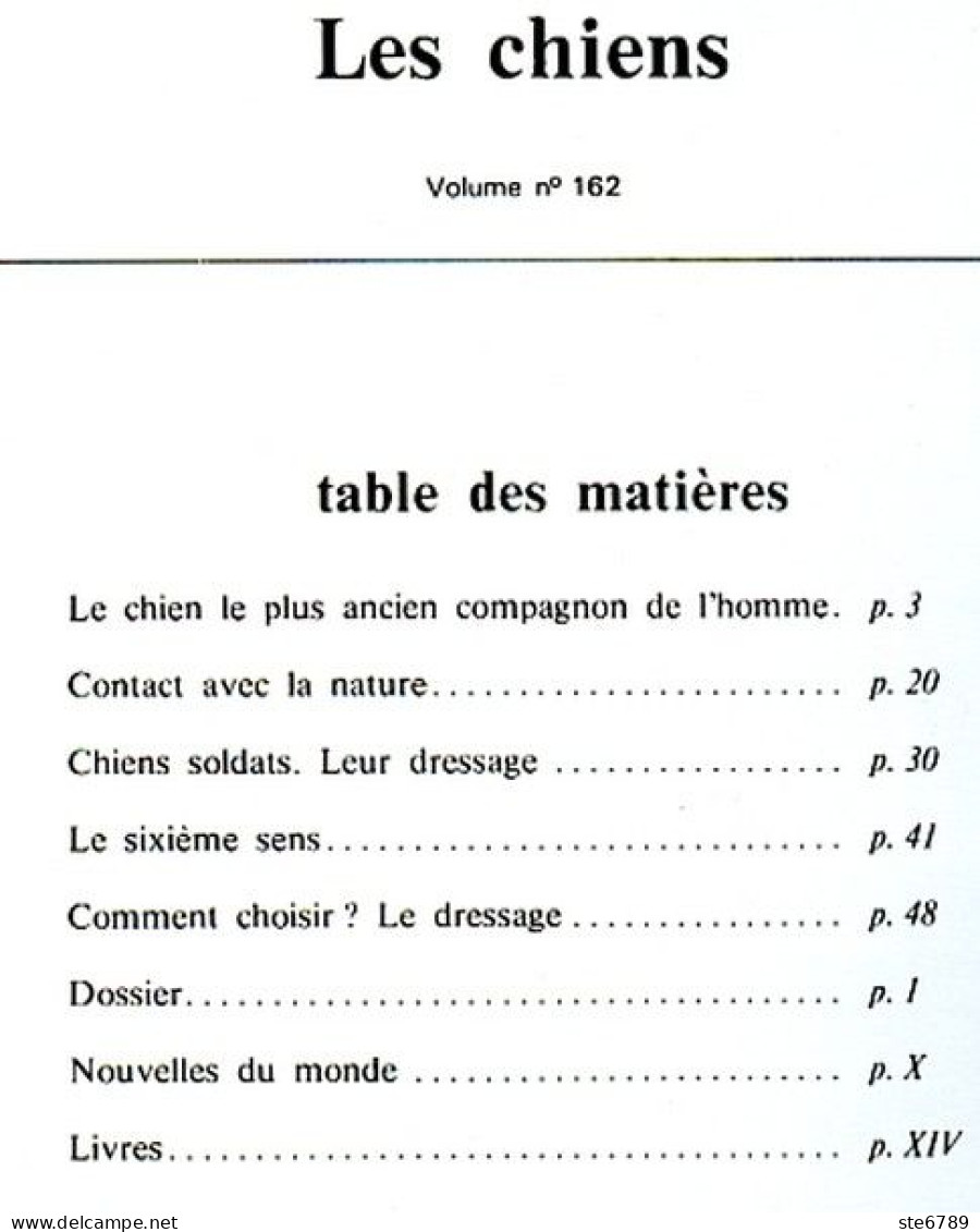 Revue SCIENCES DU MONDE  Les Chiens   N° 162 1977 - Animaux