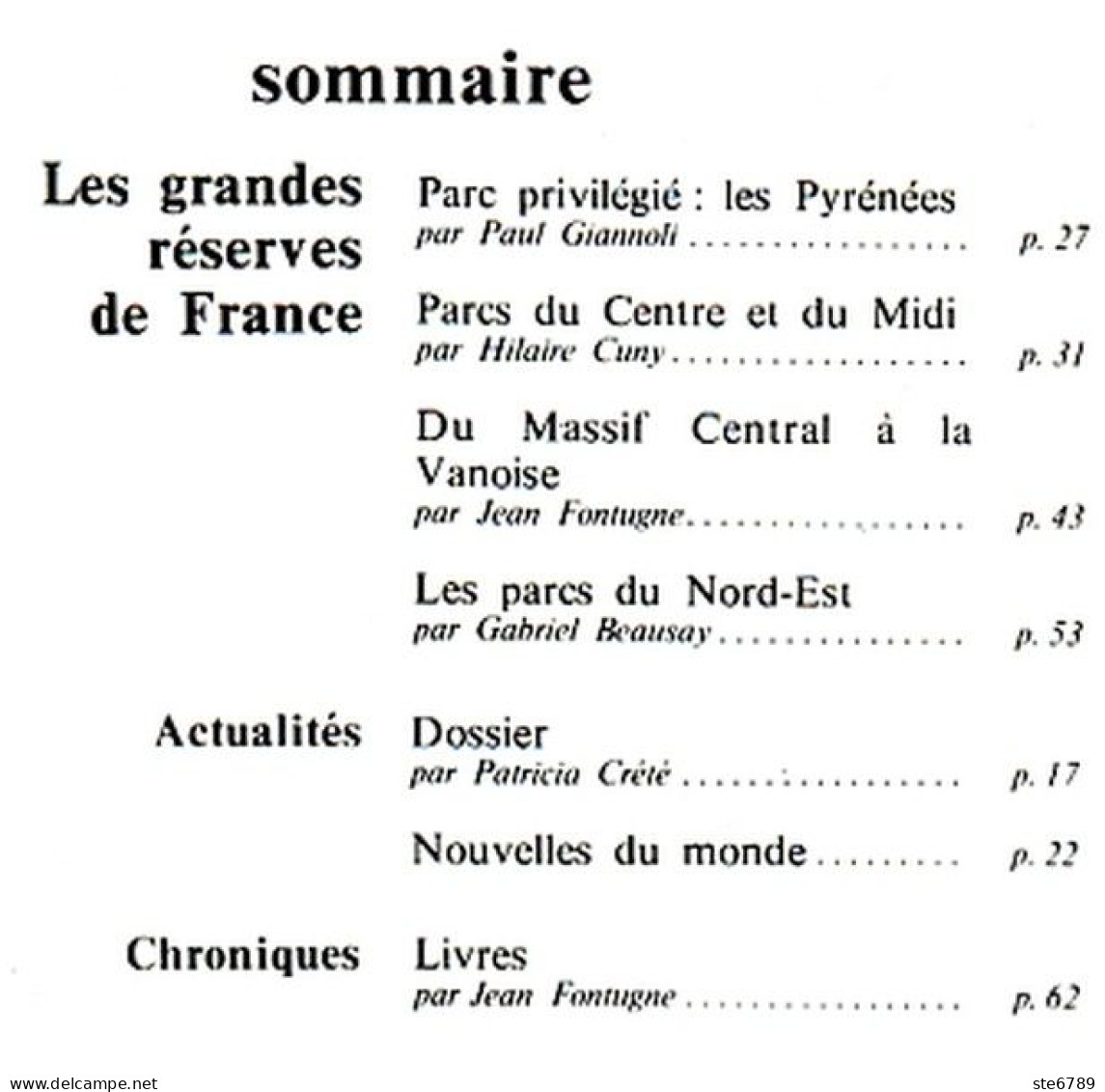 Revue SCIENCES DU MONDE  Les Grandes Réserves De France Parcs N° 150 1976 - Animali