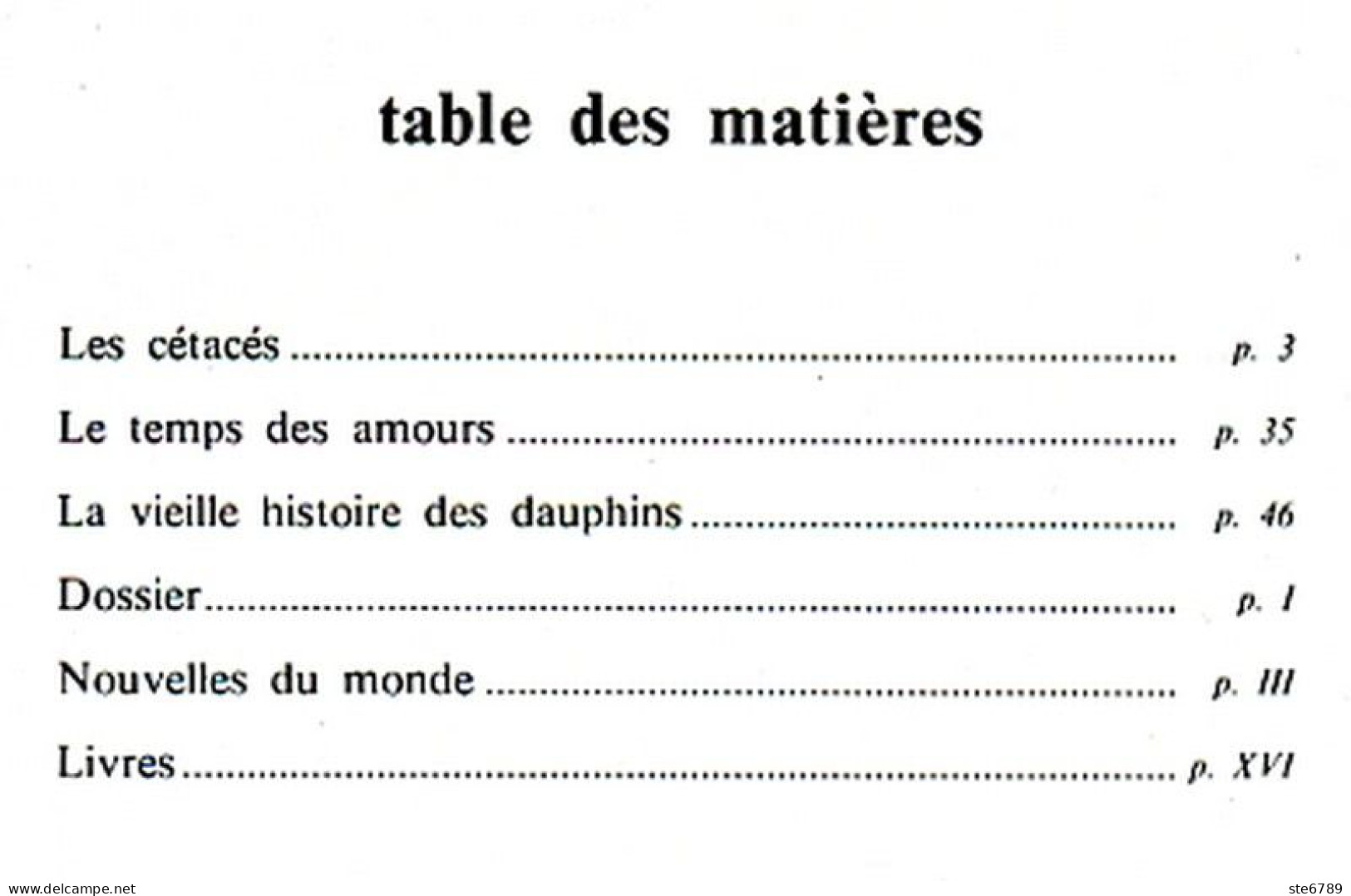 Revue SCIENCES DU MONDE  Les Cétacés Animaux    N° 156 1976 - Animals