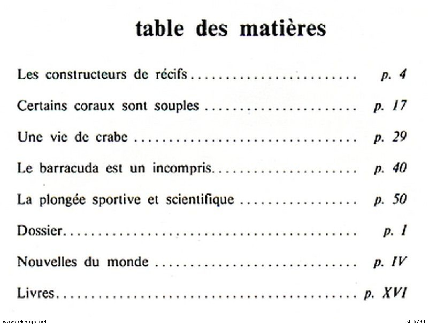 Revue SCIENCES DU MONDE  Univers Des Coraux     N° 157 1976 - Animales