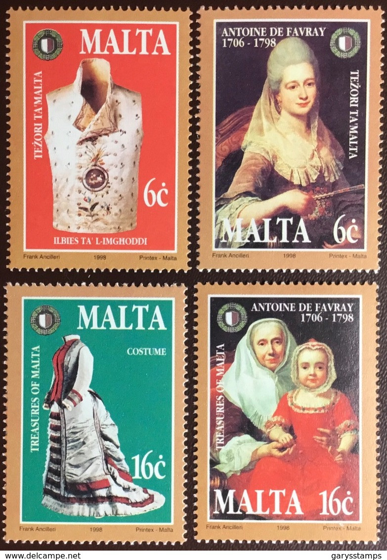 Malta 1998 Treasures Costumes & Paintings MNH - Malte