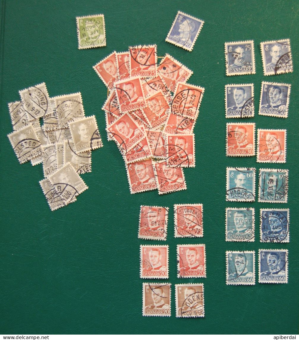 Danish Danemark - Small Batch Of 50 Stamps Used - Oblitérés
