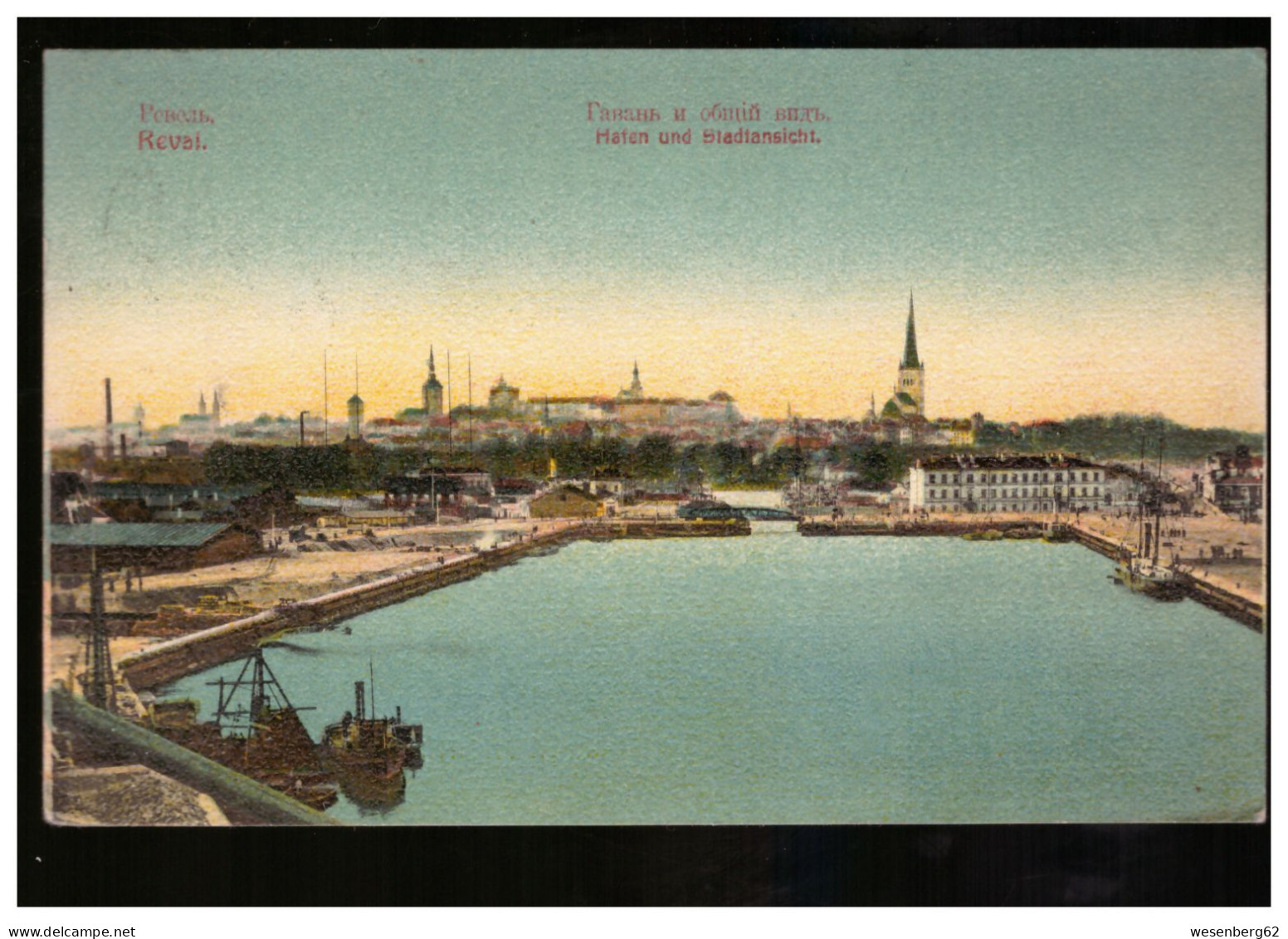Reval/ Tallinn Hafen Und Stadtansicht 1912 - Estonia