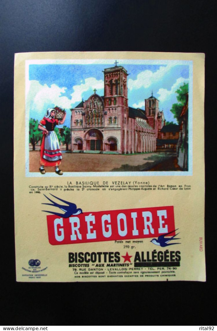 Buvard "Biscottes GREGOIRE" - Biscotti